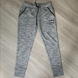 Gray and black PINK joggers
